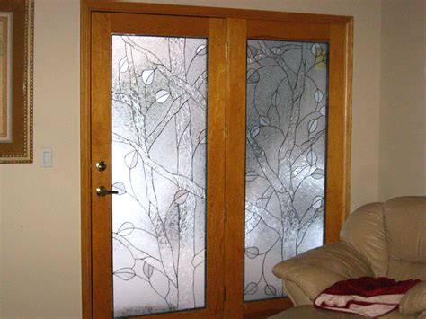 All Clear textured Stained Glass Triple Paned Door Inserts