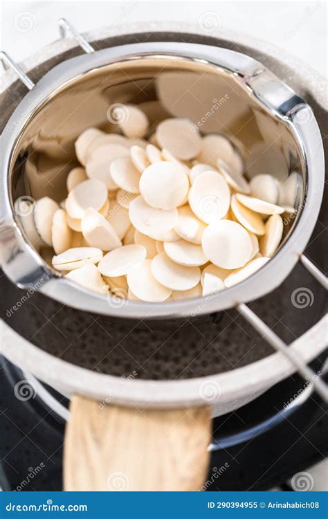 Melting chocolate stock image. Image of white, stockpot - 290394955