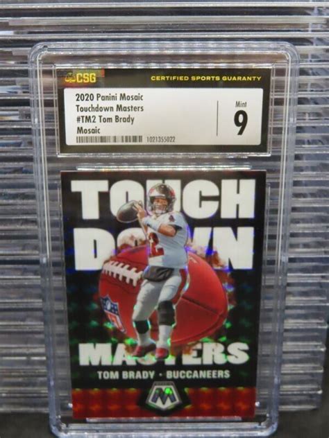 2020 Panini Mosaic TOM BRADY Touchdown Masters Mosaic Prizm CSG 9 EBay