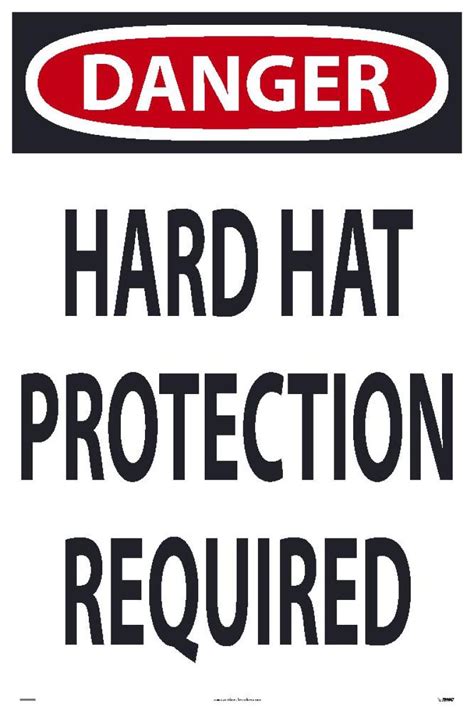 Danger Hard Hat Protection Required Sign X Sfs R