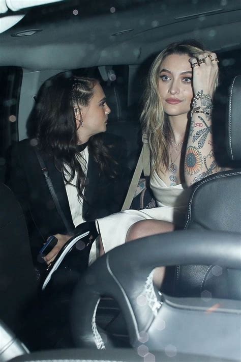 PARIS JACKSON and CARA DELEVINGNE Leaves am Oscars Party in Bel Air 04 ...