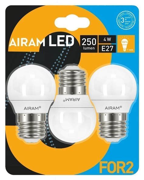 Airam Led Polttimo 3for2 4w Koriste 3bl E27 Valaisinkauppa24 Fi