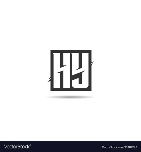 Initial letter hy logo template design Royalty Free Vector