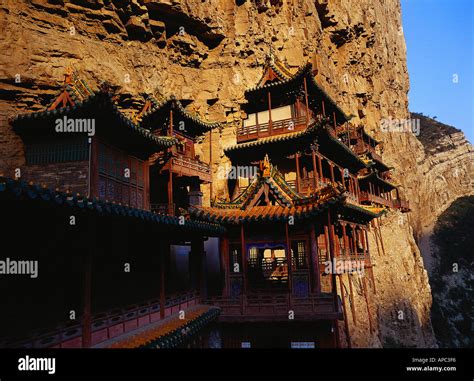 Suspended Temple Shanxi China Stock Photo Alamy