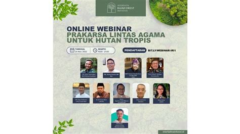 Webinar Prakarsa Lintas Agama Untuk Hutan Tropis Interfaith