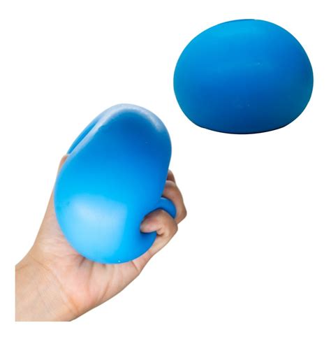 Pelota Squishy Ball Grovy Antiestr S Apachurrable Azul Meses Sin