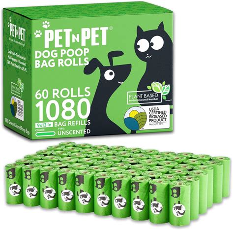 Pet N Pet Recuentos Bolsas Para Perro Biodegradables Rollos