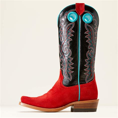 Ariat Womens Futurity Boon Western Boot Red Fringe Western Wear