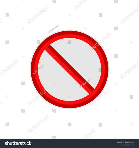 No Sign Isolated Red No Symbol Stock Vector (Royalty Free) 2143628989 ...