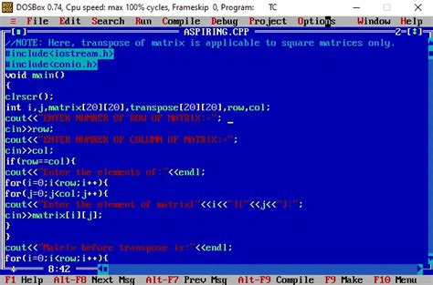 C Program To Transpose The Matrix 2 D Array Aspiringcoders