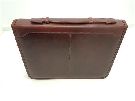 Noda Executive Leather Padfolio Business Portfolio W Zippered Etsy