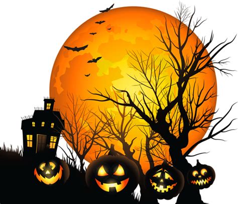 Haunted House Pumpkins Halloween Transparent PNG StickPNG