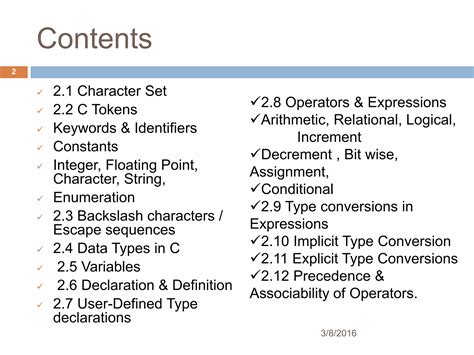 Variables Data Types Operator Expression In C In Detail PPT