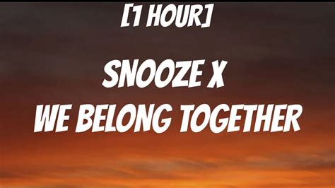 Snooze X We Belong Together Hour Lyrics Tiktok Mashup Allierock