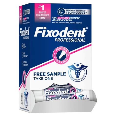 Fixodent Professional Denture Adhesive Gravity Box Count Oz