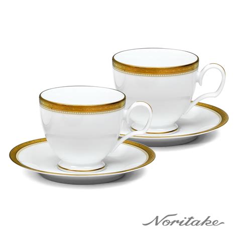 【noritake】經典金邊咖啡對杯組英倫花園女王風範 杯子 Yahoo奇摩購物中心