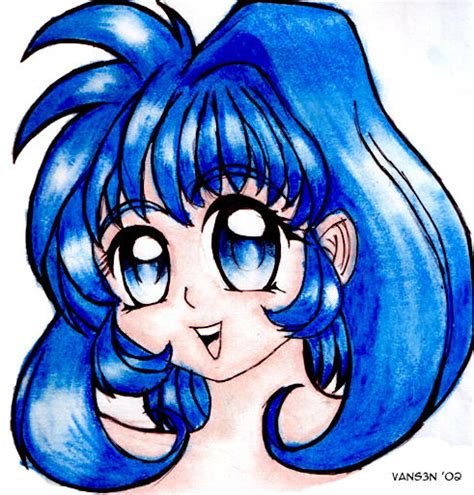 Blue Girl By Vans3n On Deviantart