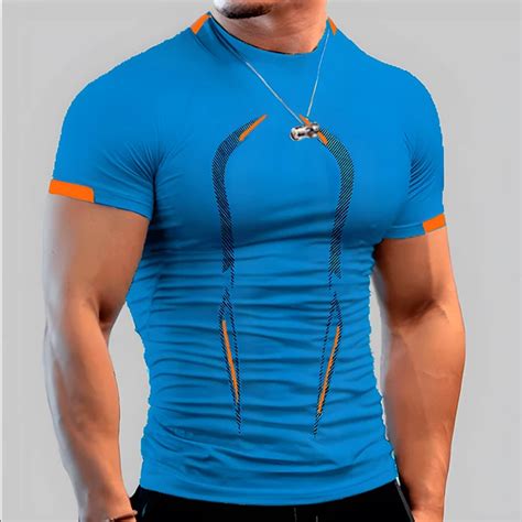 Camiseta Deportiva De Secado R Pido Para Hombre Camisa Transpirable