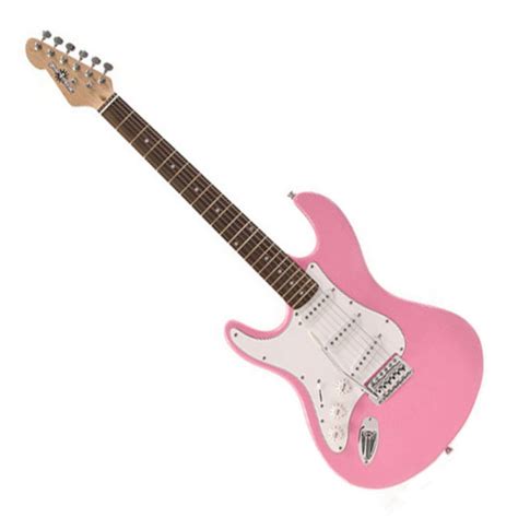 La Left Handed Electric Guitar By Gear4music Pink Nearly New Gear4music