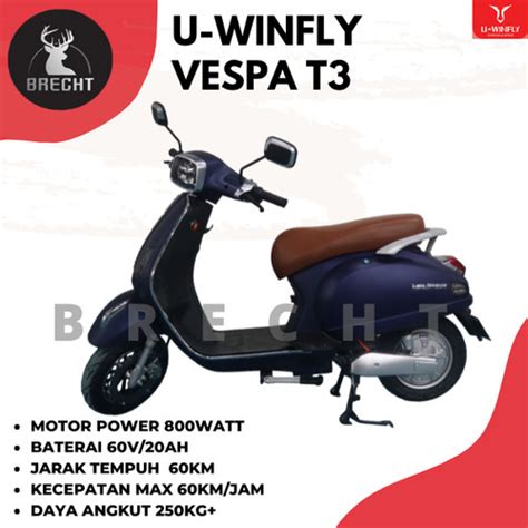 Jual Sepeda Motor Listrik Vespa Uwinfly T Scooter Matic T S Orange