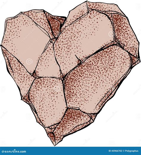 Stone Heart Stock Vector Illustration Of Shape Design 45966702