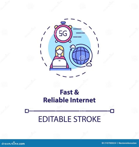 Fast and Reliable Internet Concept Icon Stock Vector - Illustration of
