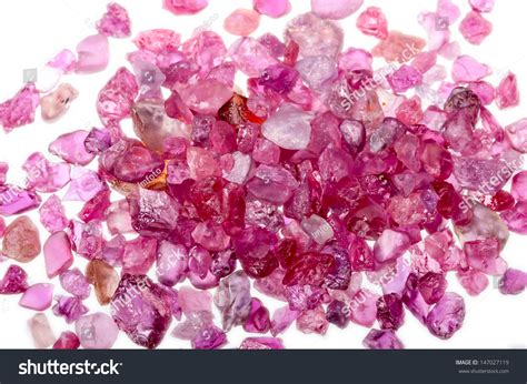 A Pile Of Natural, Uncut, Raw And Rough Rubies In Red And Pink Isolated ...