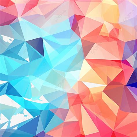 Abstract Colorful Low Poly Geometric Shapes Background Geometric