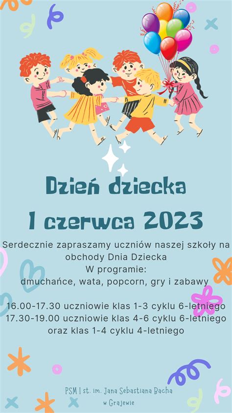 Dzień dziecka 01 czerwca 2023r Państwowa Szkoła Muzyczna I stopnia