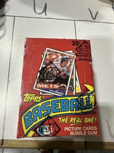 1985 Topps Baseball Wax Box Bbce Certified 36 Packs Clemens Mcgwire