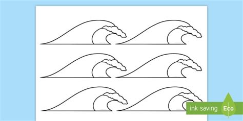 Printable Ocean Wave Template