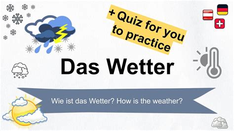 German Vocabulary Das Wetter Weather Vocabulary Youtube