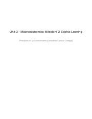 Understanding Macroeconomics Milestone In Principles Of Course Hero