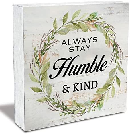 Amazon Always Stay Humble Kind Wood Box Sign Rustic Wooden Box