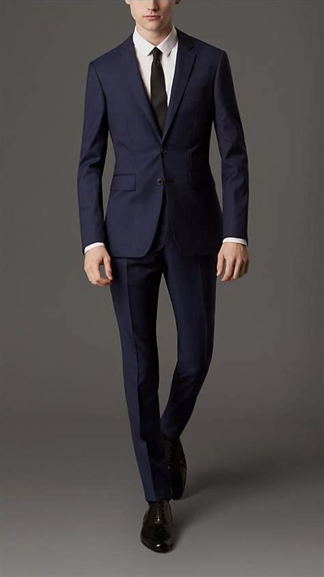 Slim Fit Travel Tailoring Virgin Wool Suit Mens Luxury Fashion Suits