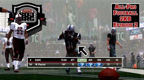 Rain Game All Pro Football 2k8 Ep 2 Youtube