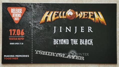 Helloween - 2023 Official Concert Ticket Laminated Carton Flyer ...