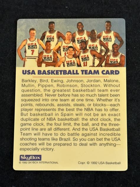 Lot Skybox Usa Olympic Basketball Team Card Michael Jordan