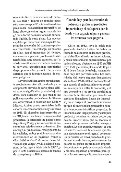 Las Reformas Económicas En América Latina Y Los Desafíos Del Nuevo