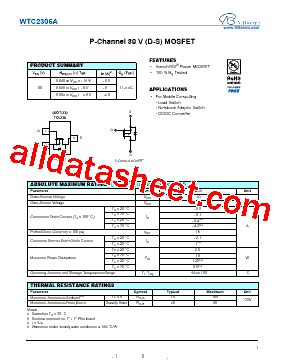 WTC2305A Datasheet PDF VBsemi Electronics Co Ltd