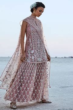 Buy Blush Pink Embroidered Sharara Set By Anita Dongre At Aashni And Co