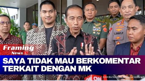 Jokowi Enggan Berkomentar Mengenai Penyebutan Namanya Dalam Sidang