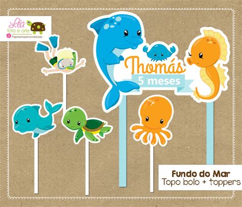 Topo Bolo Fundo Do Mar Elo Produtos Especiais