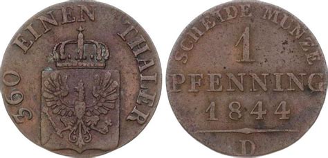 Brandenburg Preu En Pfennig D Friedrich Wilhelm Iv