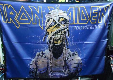 IRON MAIDEN Powerslave FLAG CLOTH POSTER WALL TAPESTRY BANNER CD Heavy