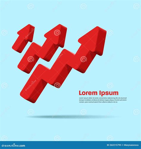 3d Red Arrow Pointing Up Different Shapes Steps Up Bussiness Banner