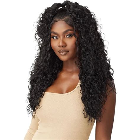 Outre 100 Human Hair Blend 5x5 Hd Lace Closure Wig Malaysian Deep 2