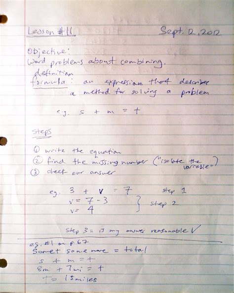 Mr Gohs 5th Grade Class Math Lesson 11 Notes