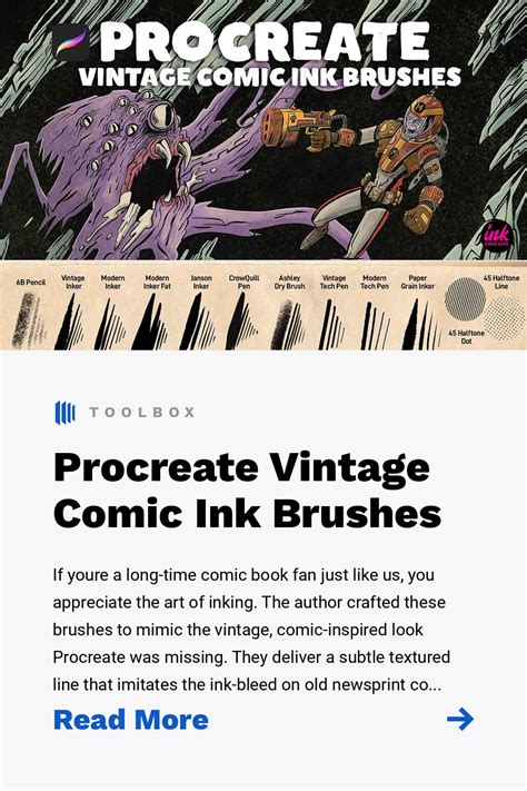 Vintage Comic Ink Brushes For Procreate