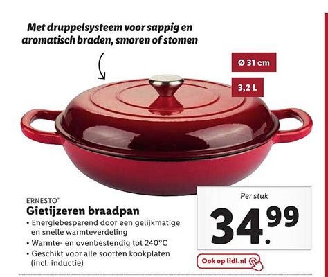 Ernesto Gietijzeren Braadpan Aanbieding Bij Lidl Folders Nl